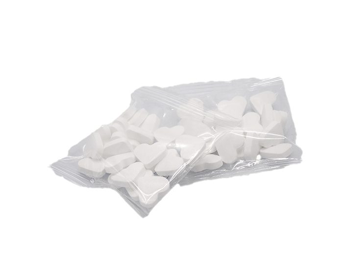 Blanc | Coeurs de dextrose | Mes premiers bonbons