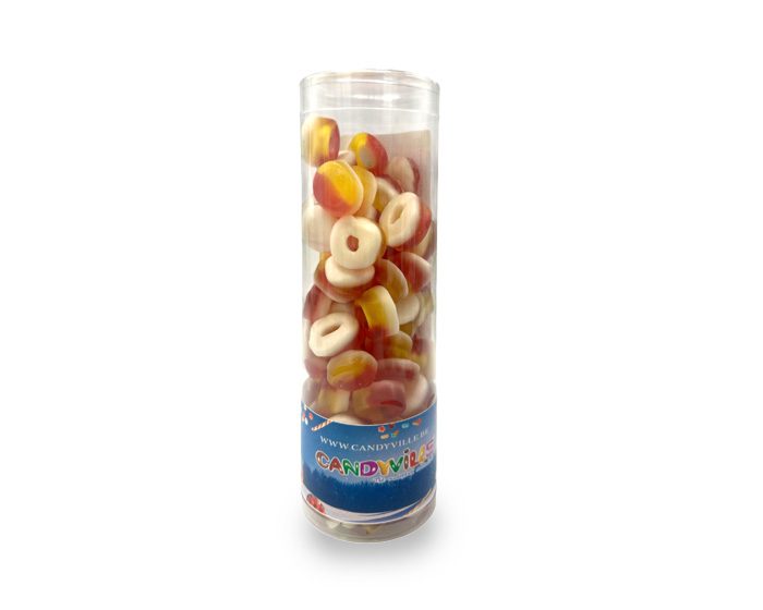Candyville - Koker met perzik ringen - Snoepjes - 300 gr