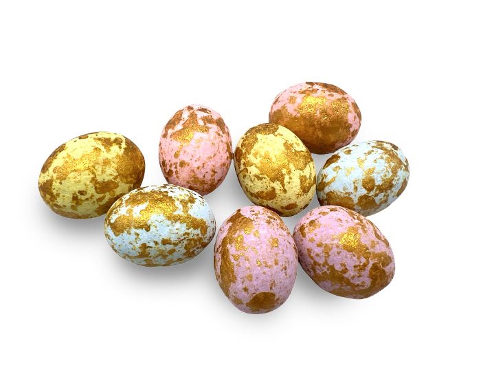 Pastel goud marmer | Chocolade eitjes | Papa Chocolat